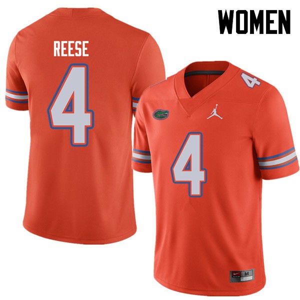 Jordan Brand Women #4 David Reese Florida Gators College Football Jersey Orange